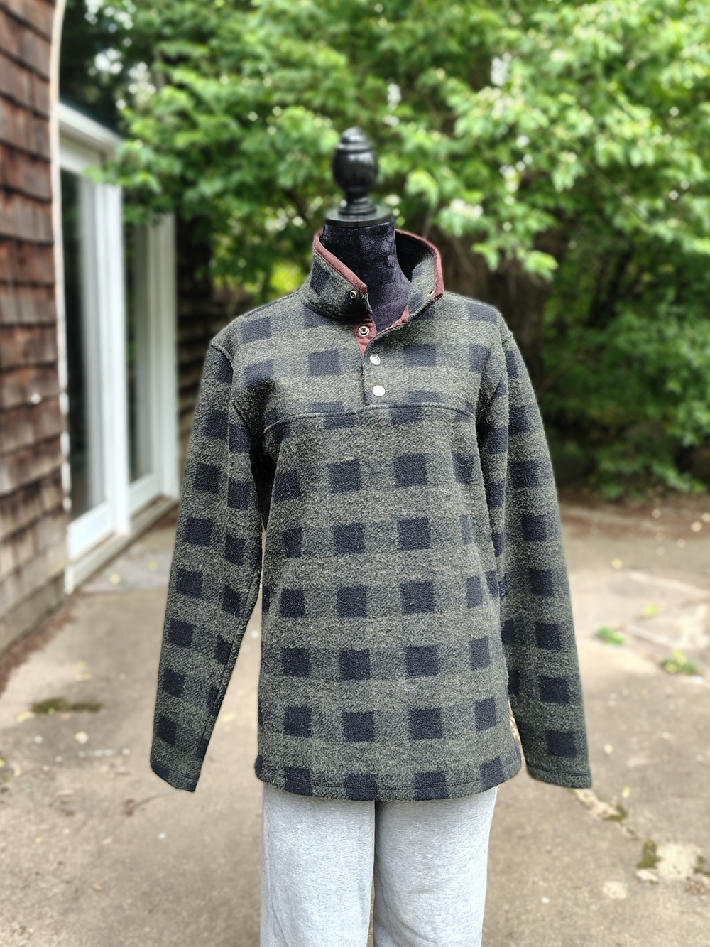 John Wayne Timeless Classic Pullover Jacket - Dark Olive And Navy